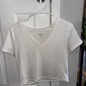*FREE WITH BUNDLE* Wild Fable White V-Neck Crop Top
